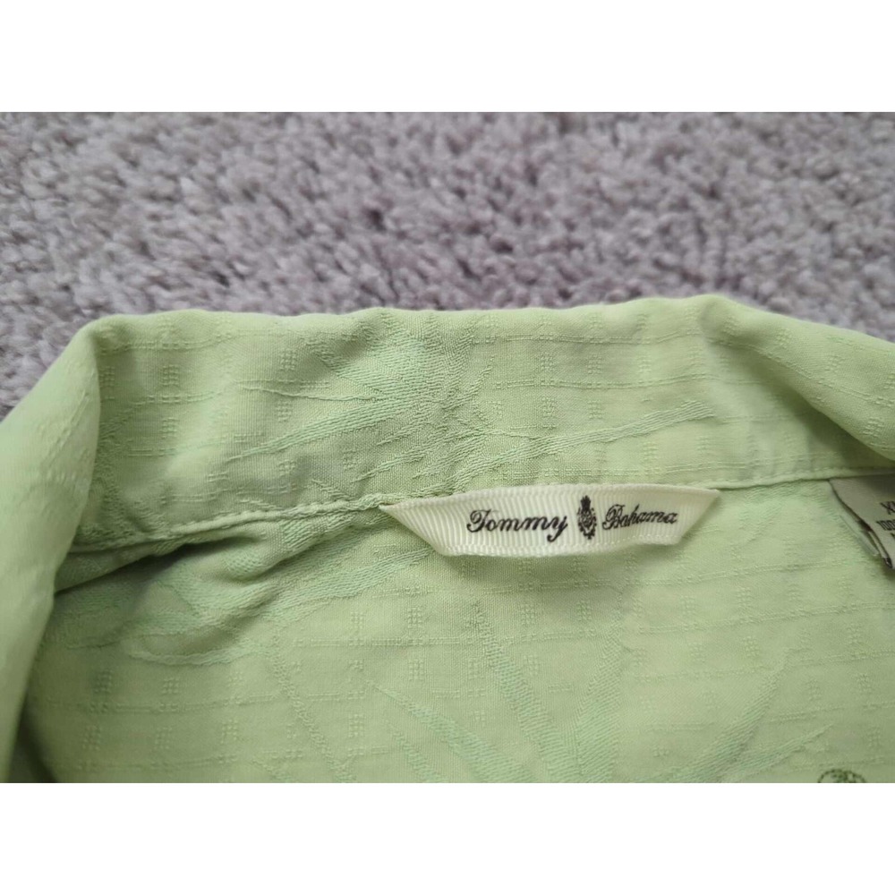 Tommy Bahama Button Up‎ Shirt Mens XL Textured 100% Silk Chest Pocket Casual - Picture 2 of 8